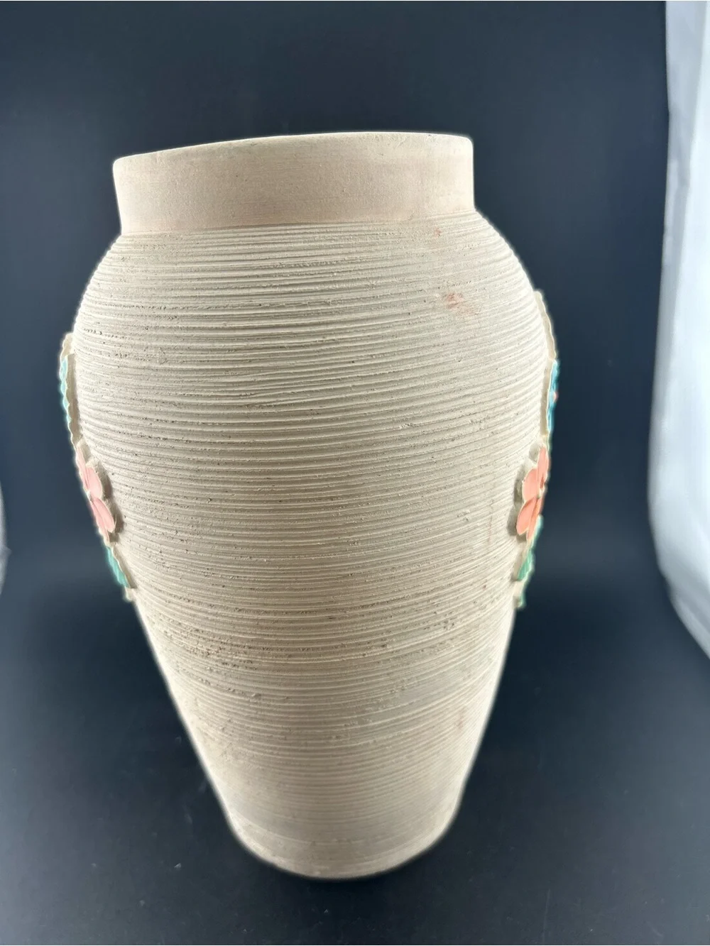 Vintage Mid Century Made in Finland Ceramic Relief Vase